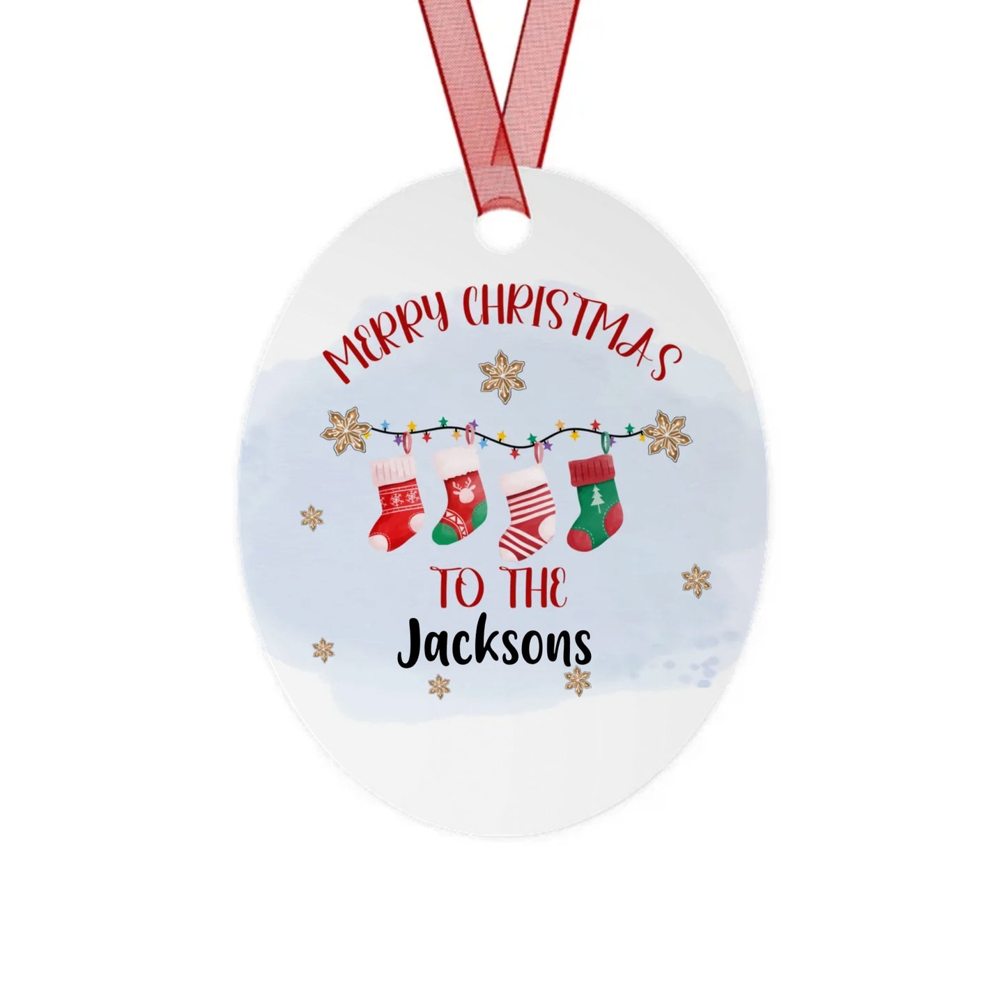 Merry Christmas to The(-)Family | Metal Ornaments | Personalize