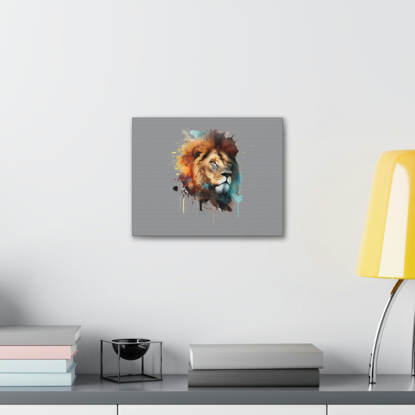 Canvas Gallery Wraps: Lion Face Painting.