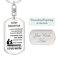 To Daughter, Love Mom (Dog Tag) | ALWAYS REMEMBER YOU ARE BRAVER THAN YOU BELIEVE