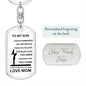 To Son, Love Mom (Dog Tag)