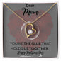Dear Mom Mothers Day (Red Heart) (Grey) | YOU'RE THE GLUE