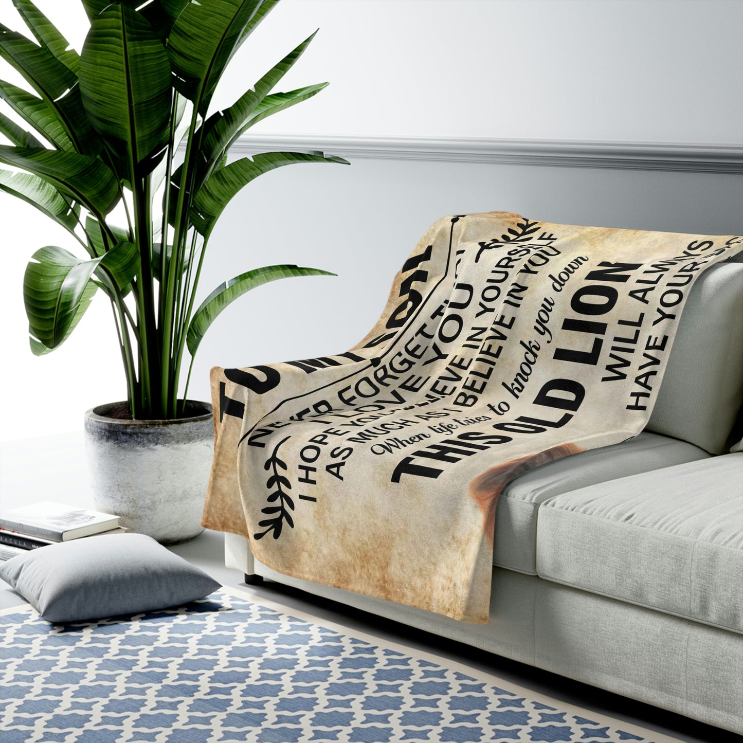 Velveteen Plush Blanket | To Son, Love Dad | I hope you believe in yourself as much as I believe in you