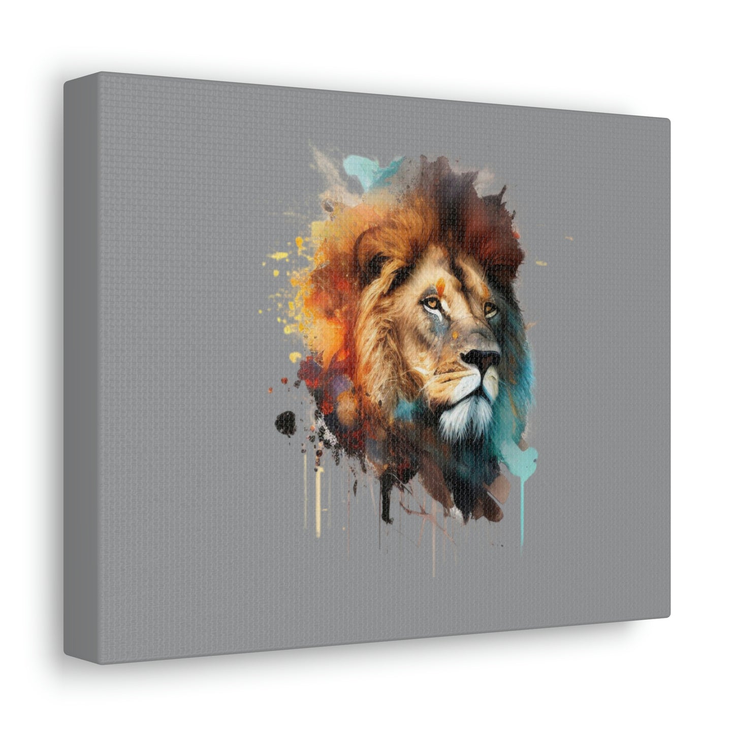 Canvas Gallery Wraps: Lion Face Painting.