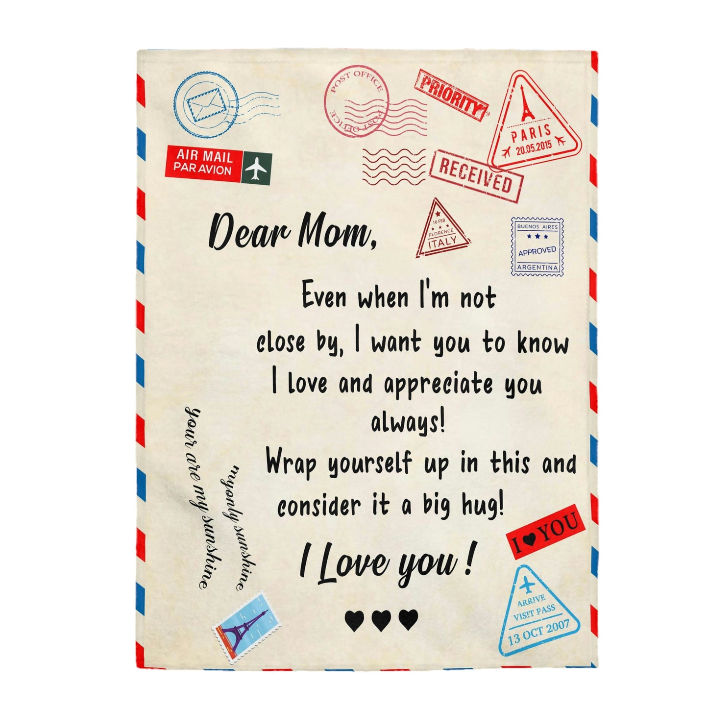 Velveteen Plush Blanket | To Mom, Love Child | Wrap yourself up in this and consider it a big hug