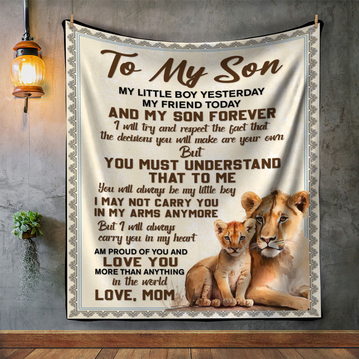 To My Son-You will always be my Little boy| Velveteen Plush Blanket