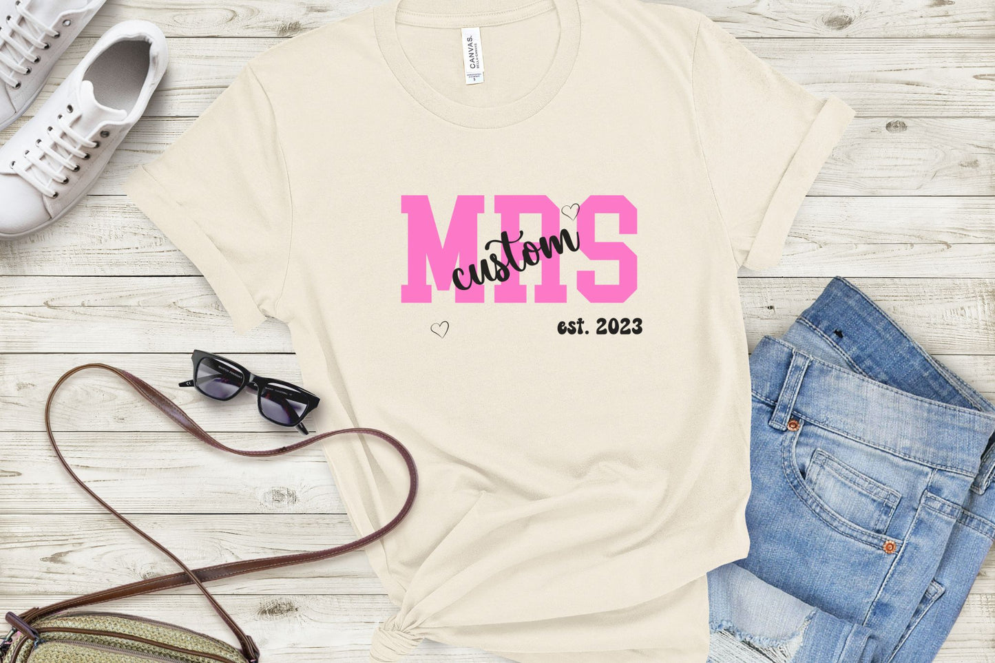 Personalized Future Mrs, Shirt with Customized Last Name for New Bride, Personalized Wedding T-Shirt for Bride, Bachelorette party t-shirt