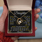 [ ALMOST SOLD OUT] To My Daughter, Love Dad- Always keep me in your heart (Black&Gold) | Forever Love Neckless