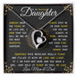 [ ALMOST SOLD OUT] To My Daughter, Love Mom & Dad - Always keep me in your heart (Black&Gold) | Forever Love Neckless