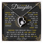 [ ALMOST SOLD OUT] To My Daughter, Love Dad- Always keep me in your heart (Black&Gold) | Forever Love Neckless