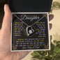 [ ALMOST SOLD OUT] To My Daughter, Love Mom & Dad - Always keep me in your heart (Black&Gold) | Forever Love Neckless