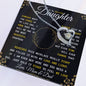[ ALMOST SOLD OUT] To My Daughter, Love Mom & Dad - Always keep me in your heart (Black&Gold) | Forever Love Neckless