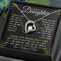 [ ALMOST SOLD OUT] To My Daughter, Love Mom & Dad - Always keep me in your heart (Black&Gold) | Forever Love Neckless