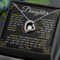 [ ALMOST SOLD OUT] To My Daughter, Love Dad- Always keep me in your heart (Black&Gold) | Forever Love Neckless