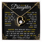 [ ALMOST SOLD OUT] To My Daughter, Love Mom & Dad - Always keep me in your heart (Black&Gold) | Forever Love Neckless