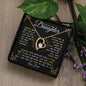 [ ALMOST SOLD OUT] To My Daughter, Love Dad- Always keep me in your heart (Black&Gold) | Forever Love Neckless