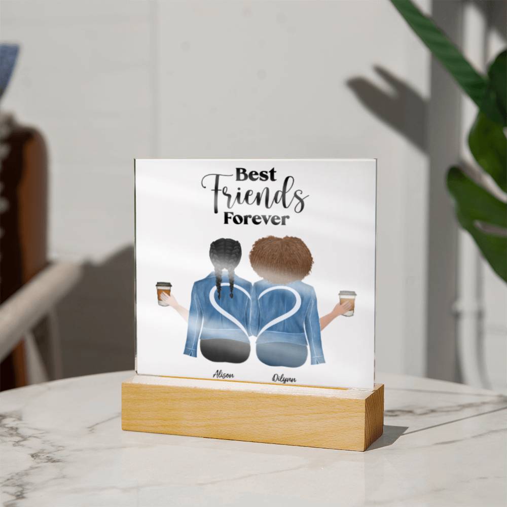 Best Friends Forever | Acrylic Plaque (Sqaure) | Personalize