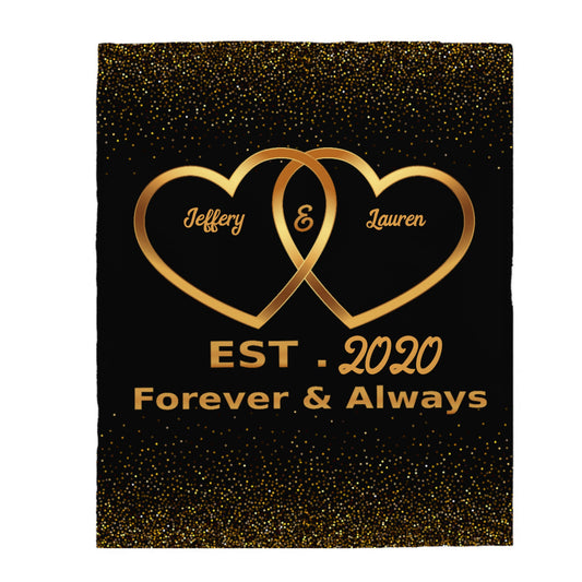 Personalized Bliss: Velveteen Plush Blanket for Couples - Elevate Your Cozy Moments Together!