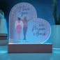 I LOVE YOU TO THE MOON AND BACK | Acrylic Plaque (Heart) | Personalize