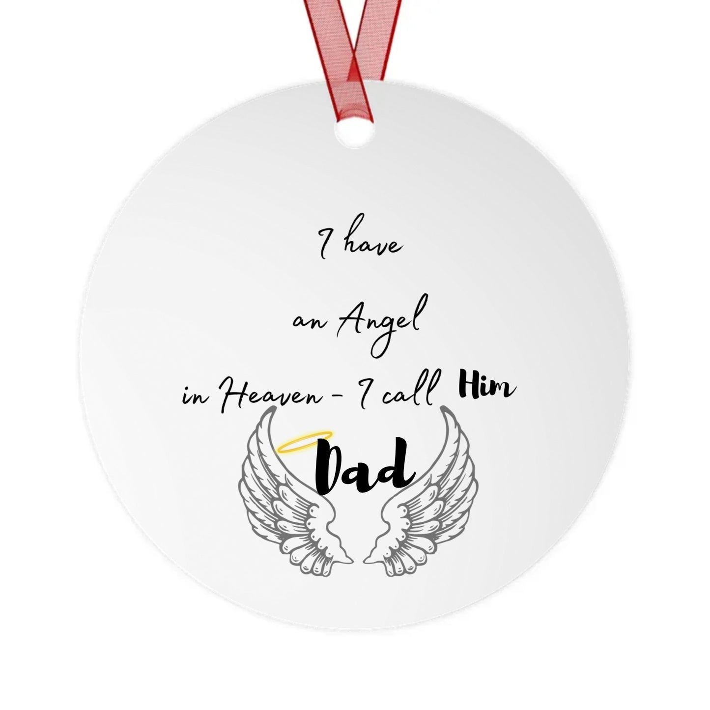 Mom, Dad and Grandparent Memorial | Metal Ornament | Personalize