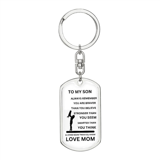 To Son, Love Mom (Dog Tag)