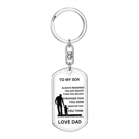 To Son, Love Dad (Dog Tag)
