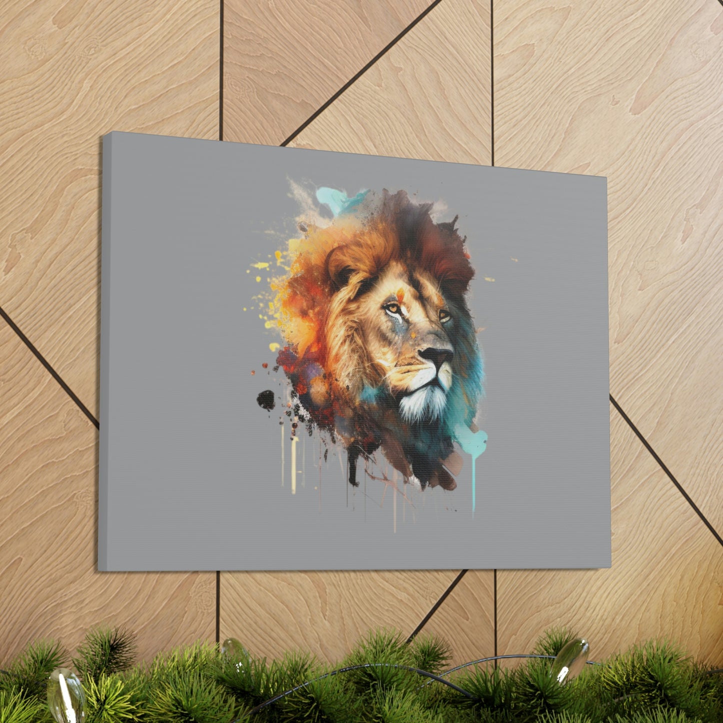 Canvas Gallery Wraps: Lion Face Painting.