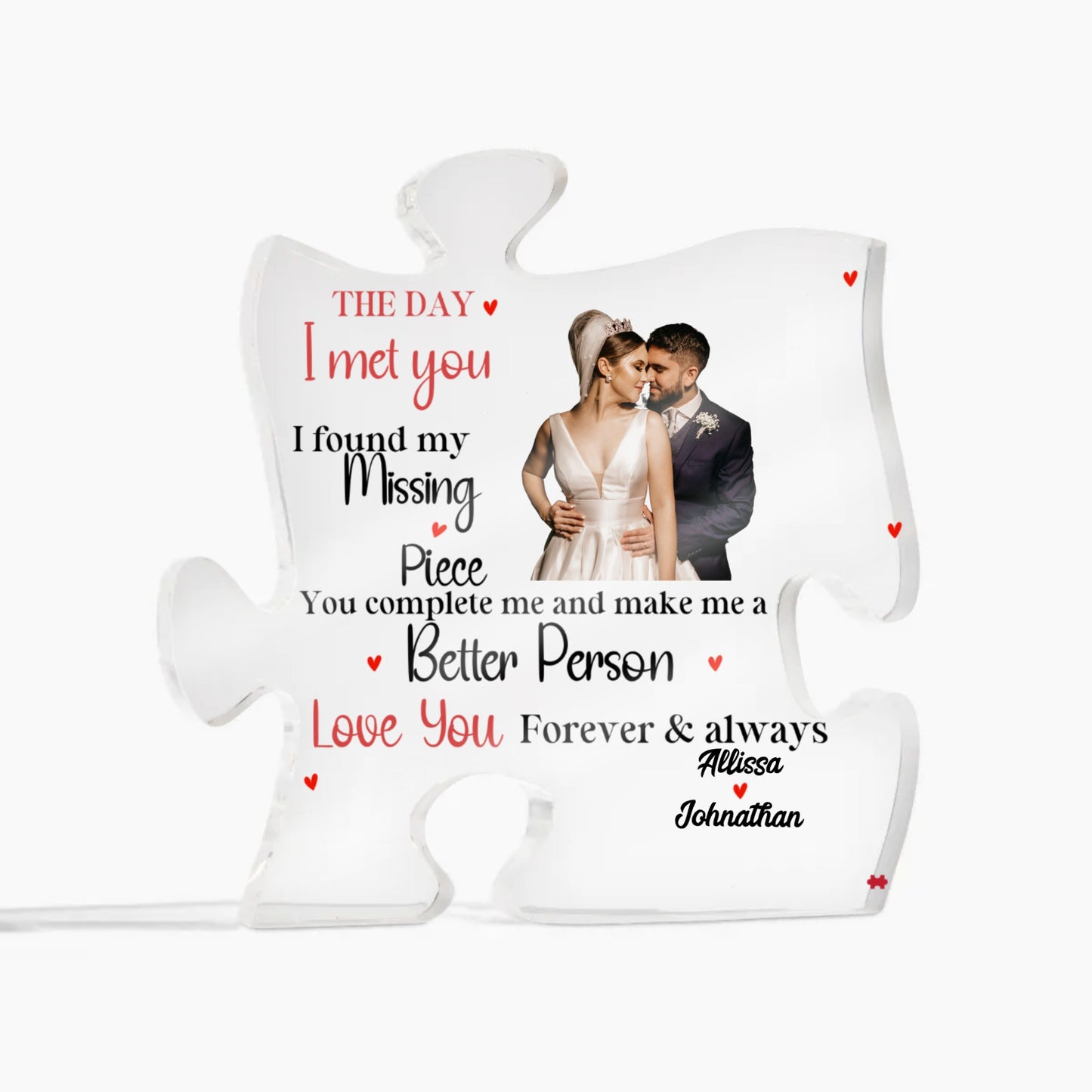 THE DAY I MET YOU | Acrylic Plaque (Puzzle) | Personalize