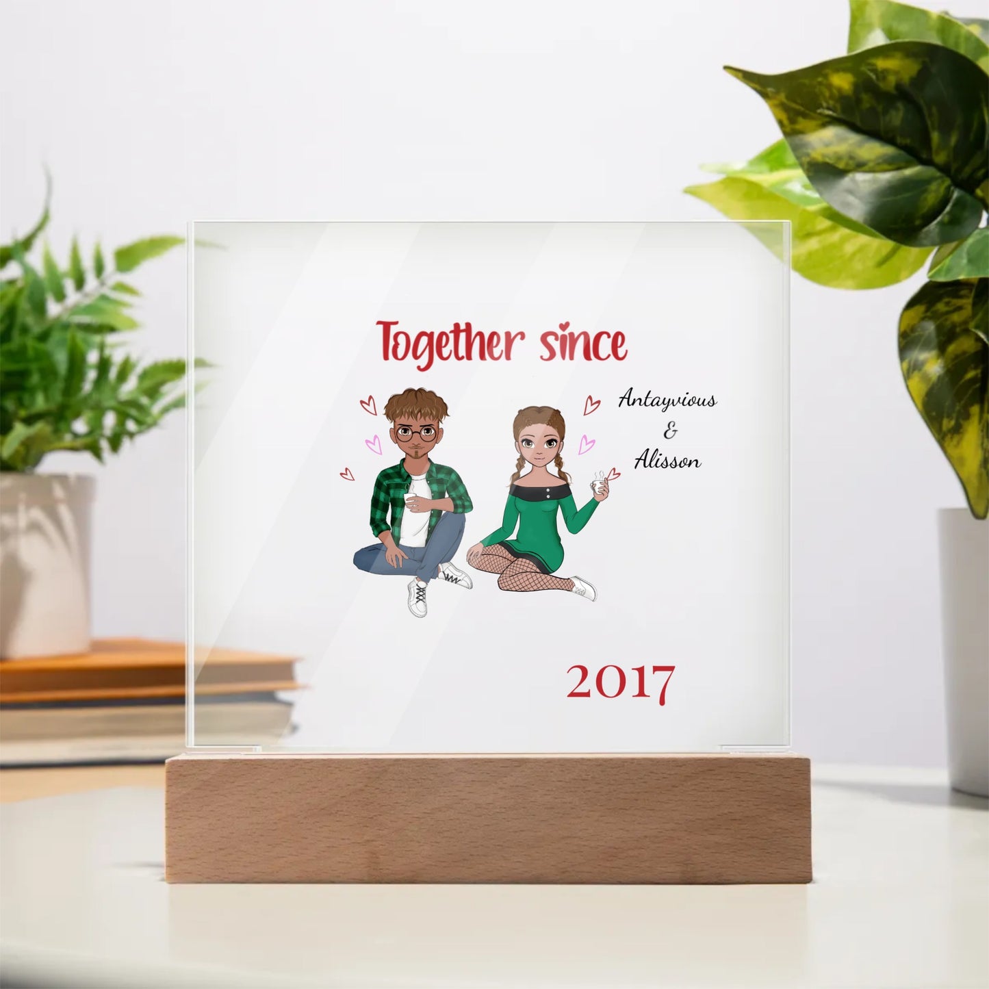 Couples Together Since | Acrylic Plaque (Square) | Personalize