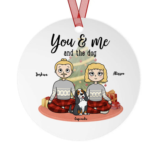 You, Me, & the Dog(s) | SUBORNIC Ornament (Circle) | Personalized